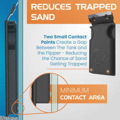 Flipper Max cleans edges and corners with a slim low-profile design.