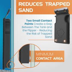 Flipper Nano non-scratch blade protects glass during cleaning