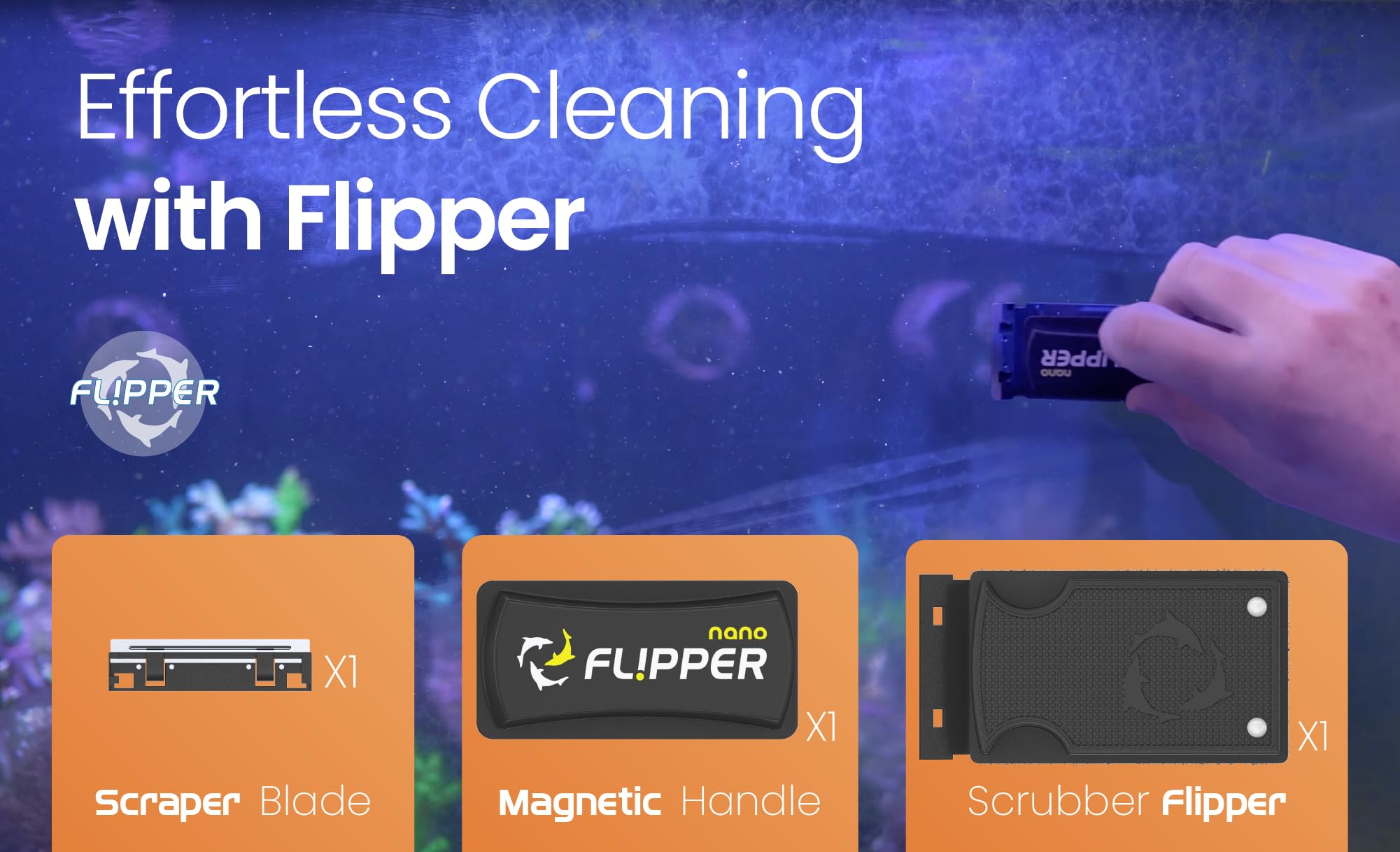 Flipper Nano compatible with saltwater and freshwater tanks