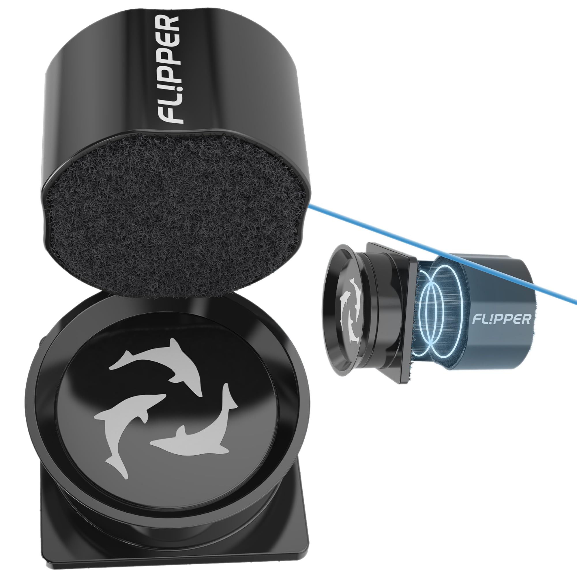 FL!PPER Pico inside-outside scrubber cleans glass tanks hands-dry