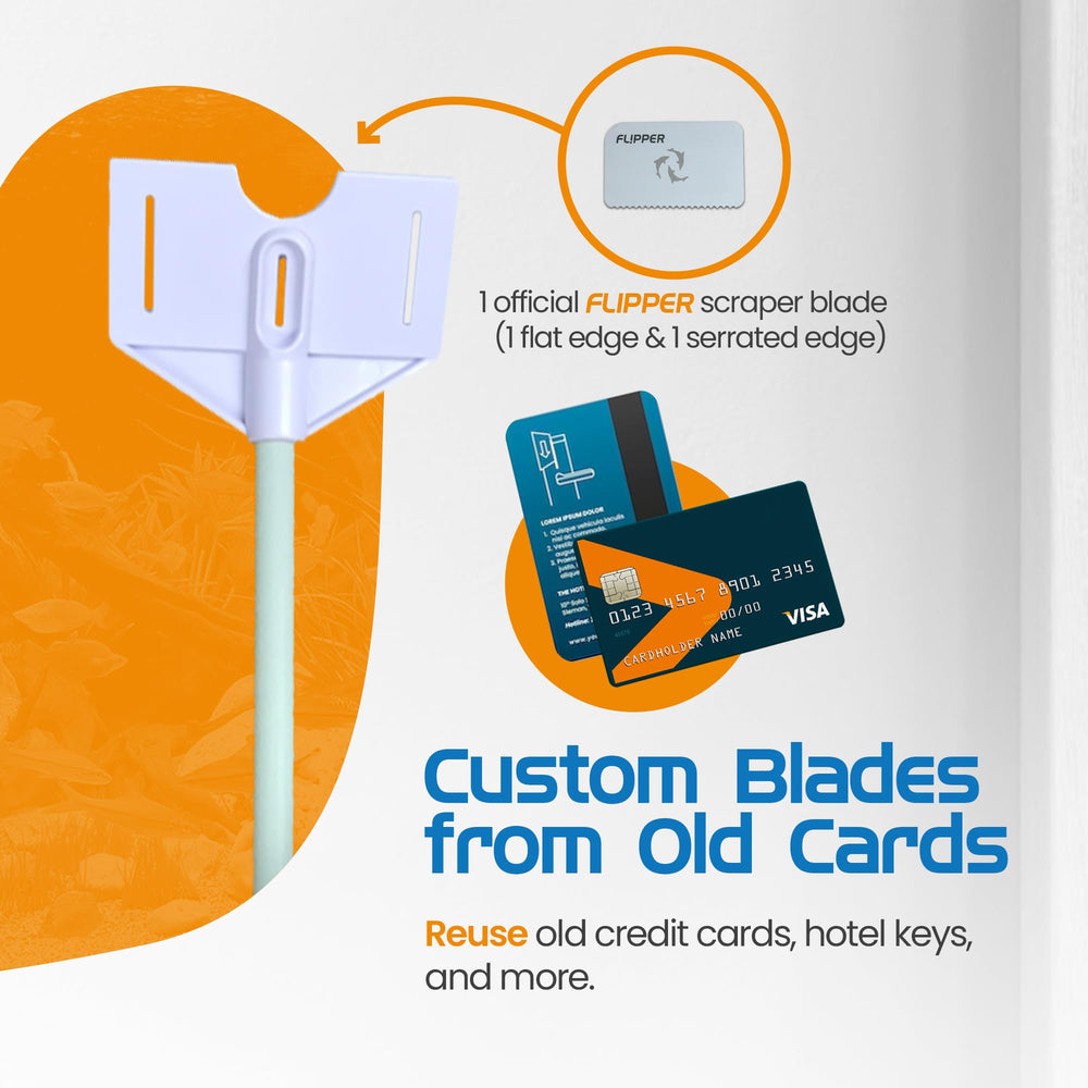 FL!PPER Platinum blade choice shown against glass