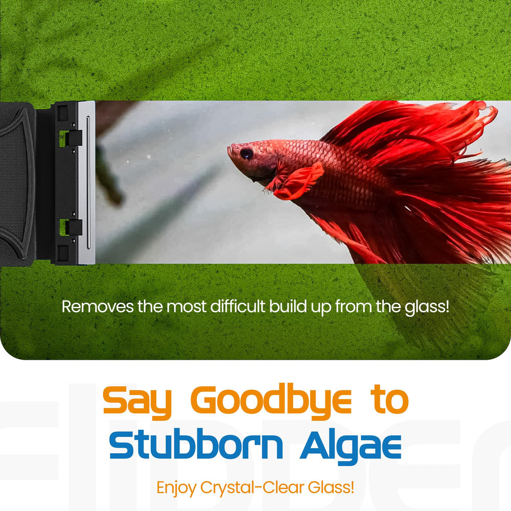 FL!PPER blades fit ¼”–½” glass thickness for broad aquarium compatibility.