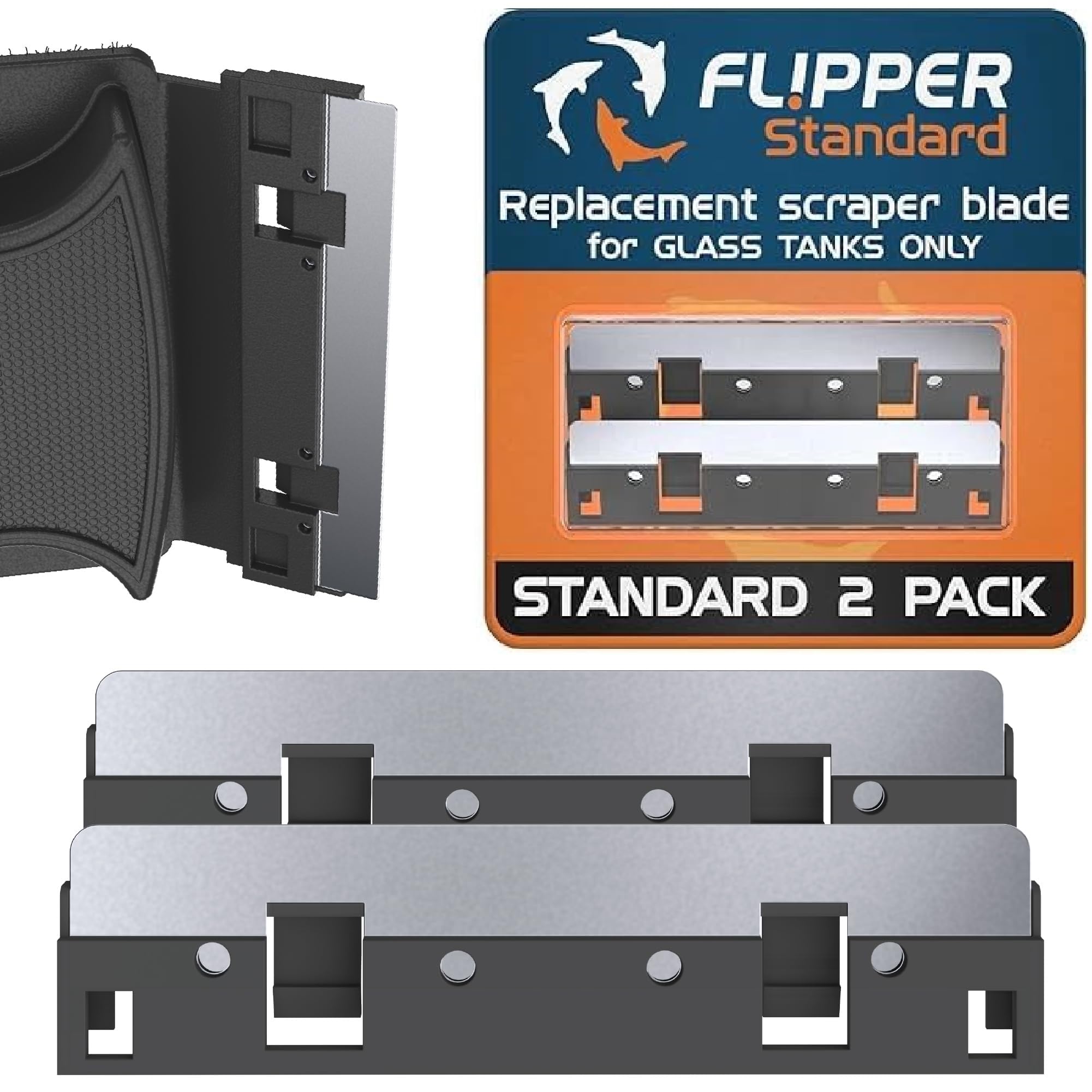 FL!PPER standard replacement blades for glass aquariums deliver a precise scrape.