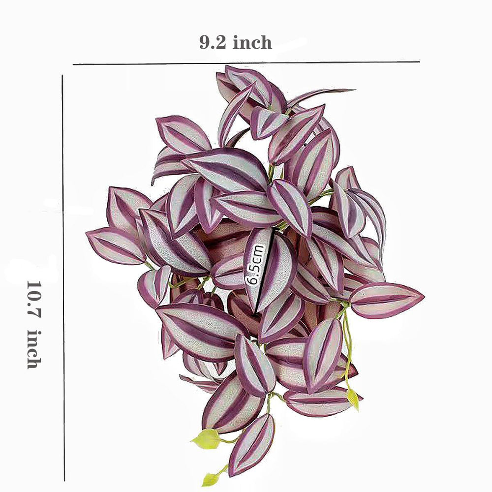 FLmoving Zebrina Purple terrarium plant hanging for vertical décor and hiding spots
