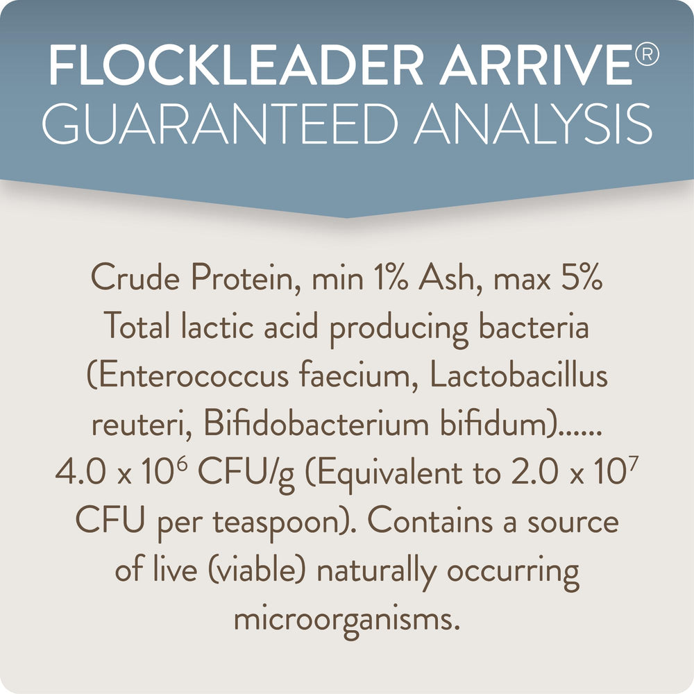 Arrive is safe for all poultry species up to eight weeks.