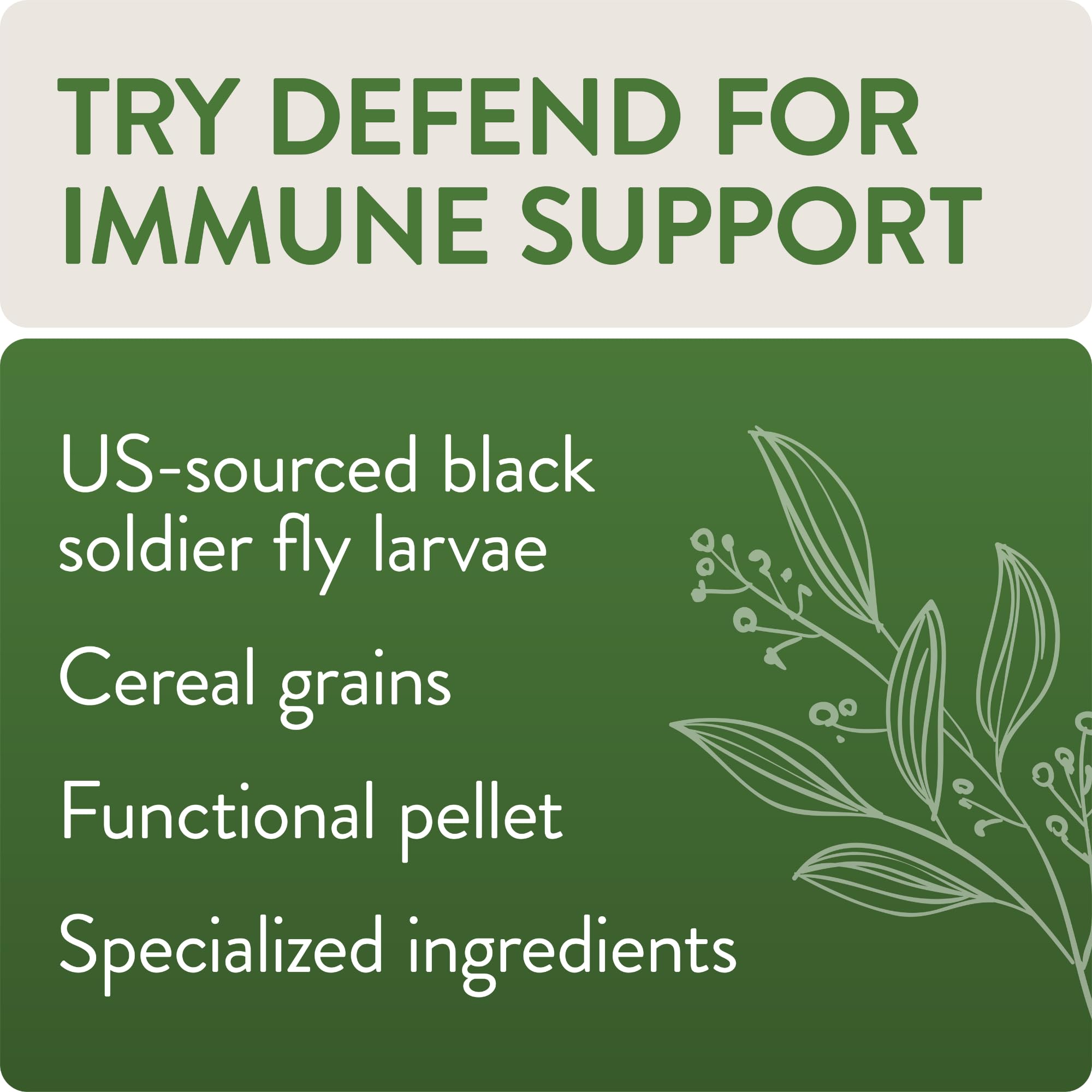 USA-grown black soldier fly larvae used in Defend.