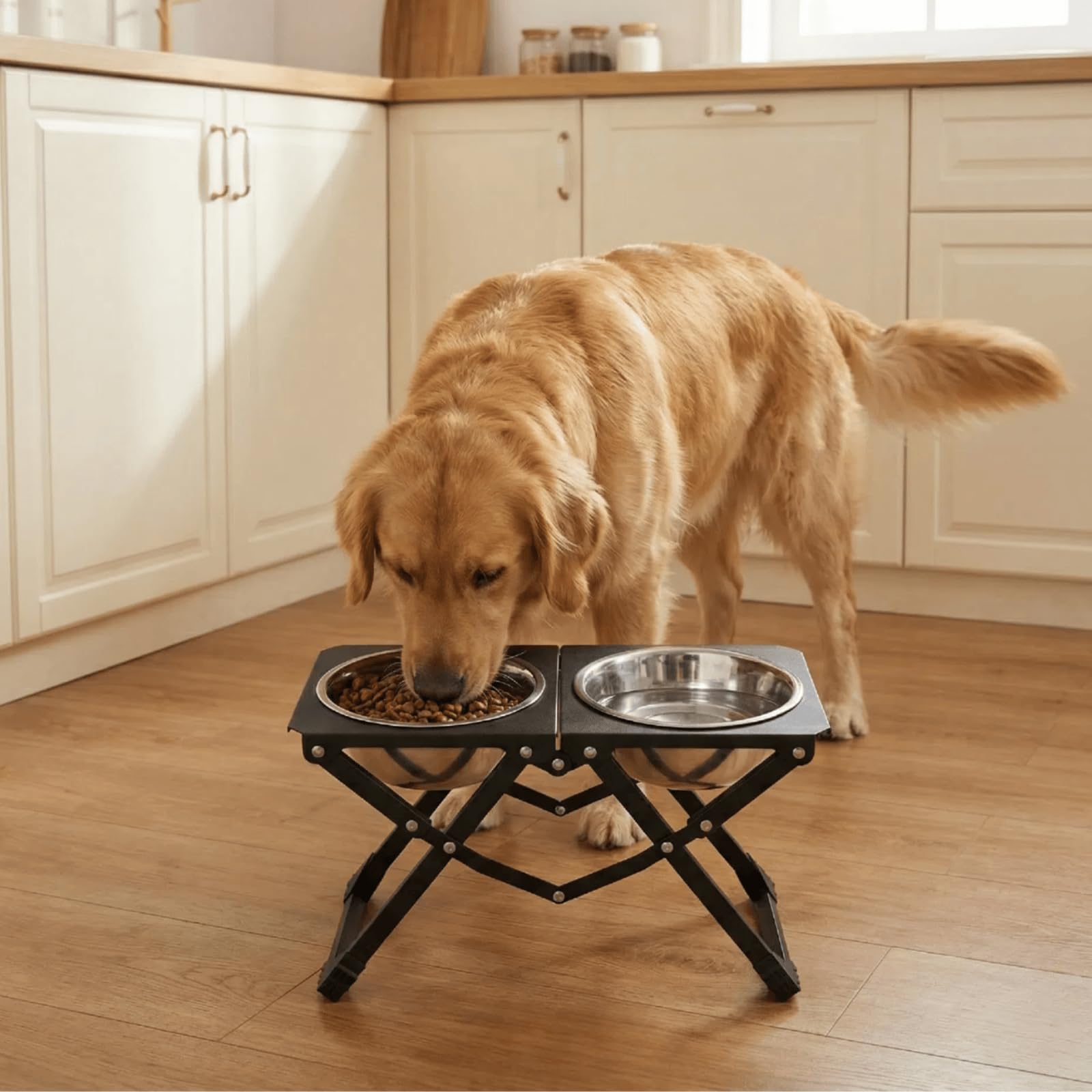 Flodomix elevated stand at 10.2 inches for comfortable feeding