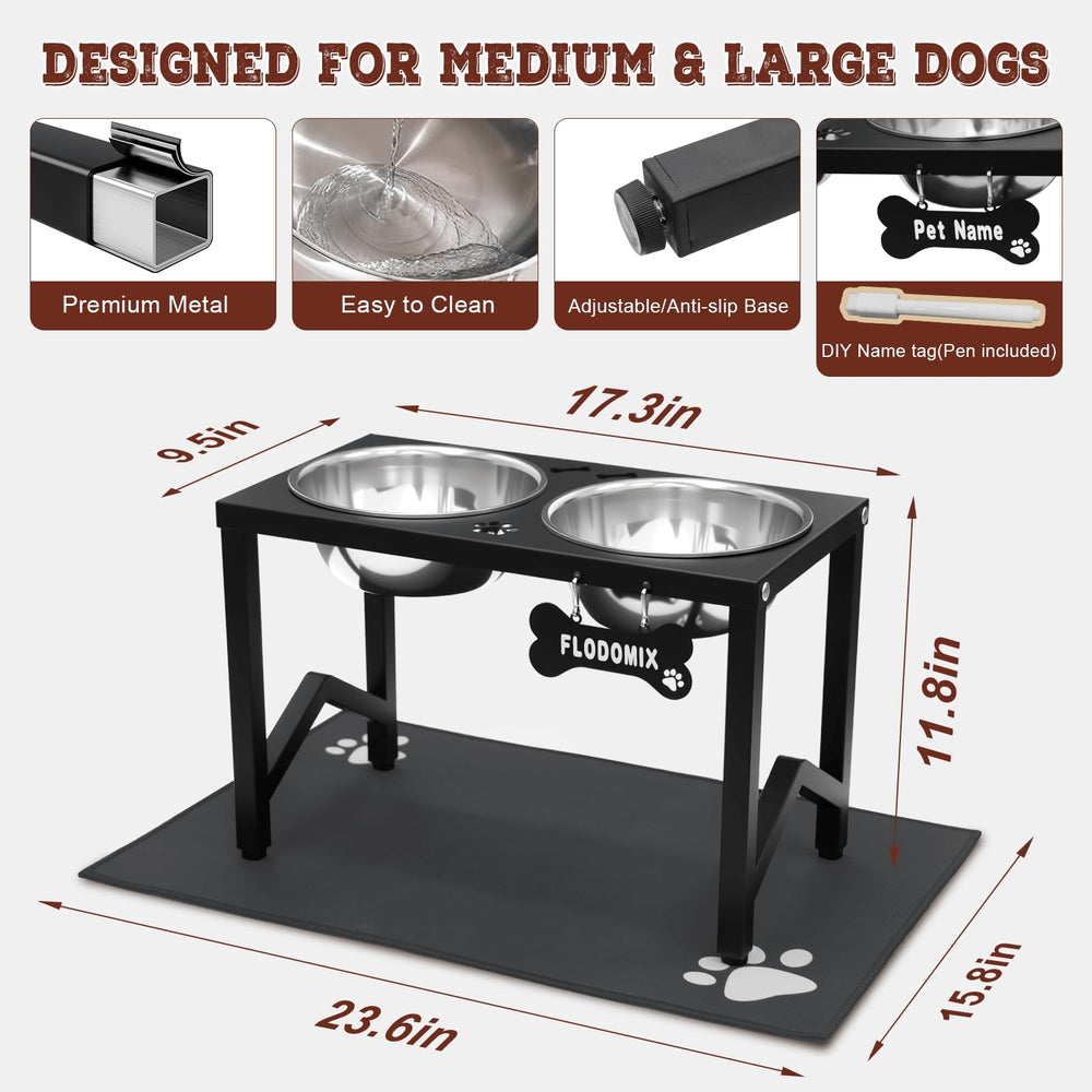 Flodomix metal stand with anti-slip feet keeps bowls steady on any surface