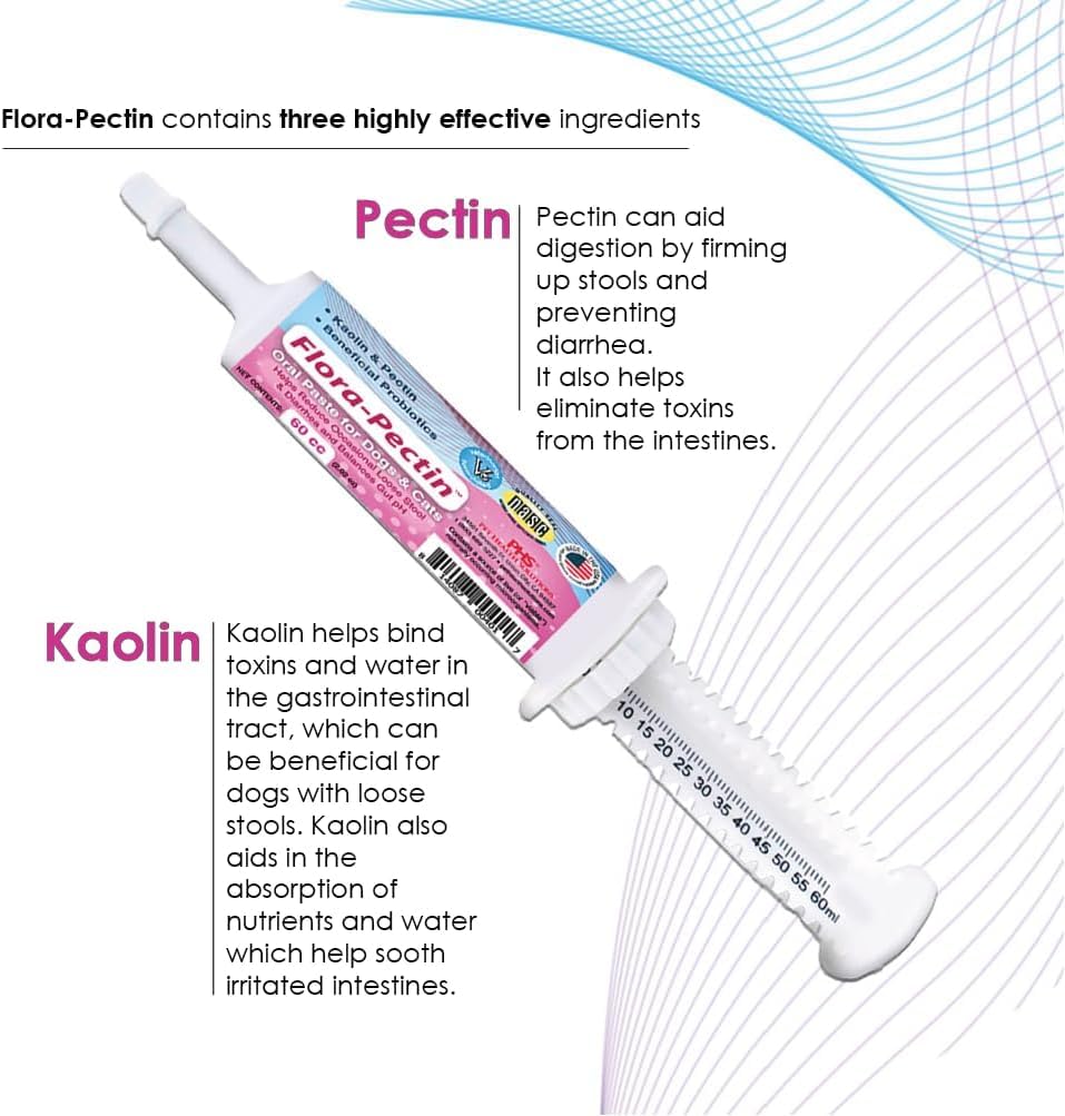 FLORA-PECTIN probiotic strains help restore gut flora and digestion.