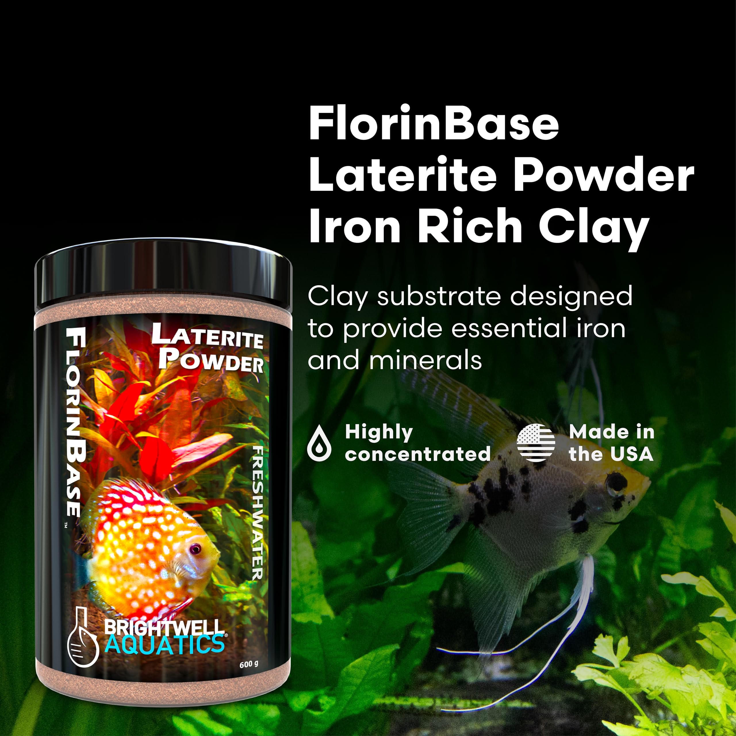 Brightwell FlorinBase Laterite Powder iron-rich substrate for robust roots