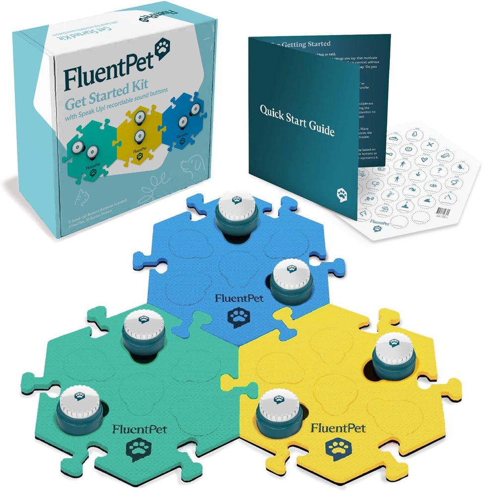 FluentPet Speak Up six-button set with upward sound for quick pet communication.
