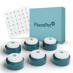 FluentPet Speak Up Button 6-pack enabling rapid, multi-word communication for pets.