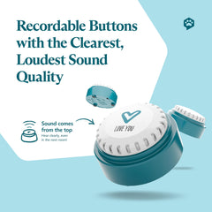 FluentPet Speak Up Button batteries-included lets you start right away.