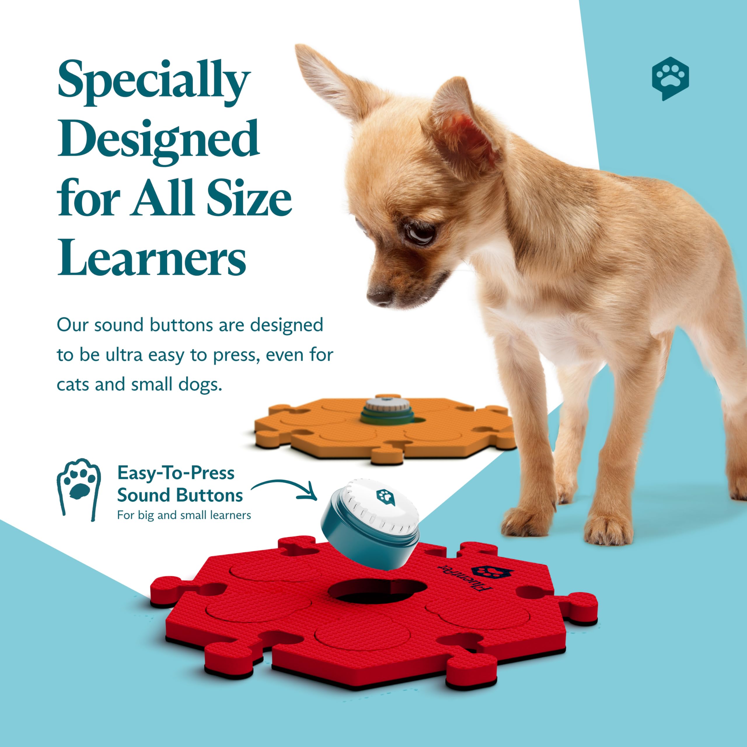 FluentPet 35 stickers customize phrases for your pet's vocabulary.