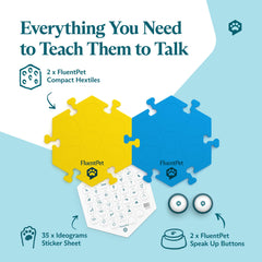 FluentPet HexTiles mats organize words for faster learning.