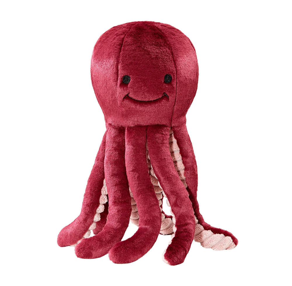 Fluff & Tuff Olympia Octopus plush toy front view showing durable Tuffweb liner for rough play