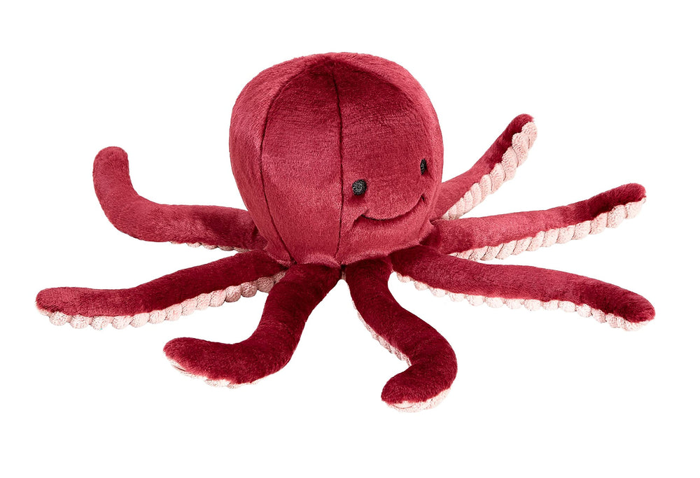 Fluff & Tuff Olympia Octopus plush toy side view with eight legs for interactive play