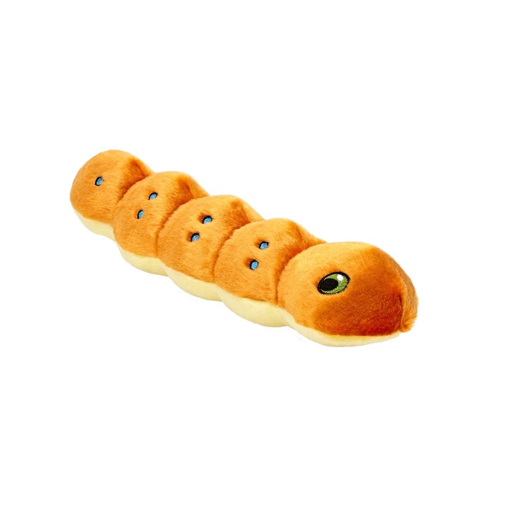 Fluff & Tuff Tiny Spicy Caterpillar plush for small dogs has durable seams