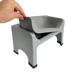Fluff Trough silicone insert removable, highlighting food-safe material.