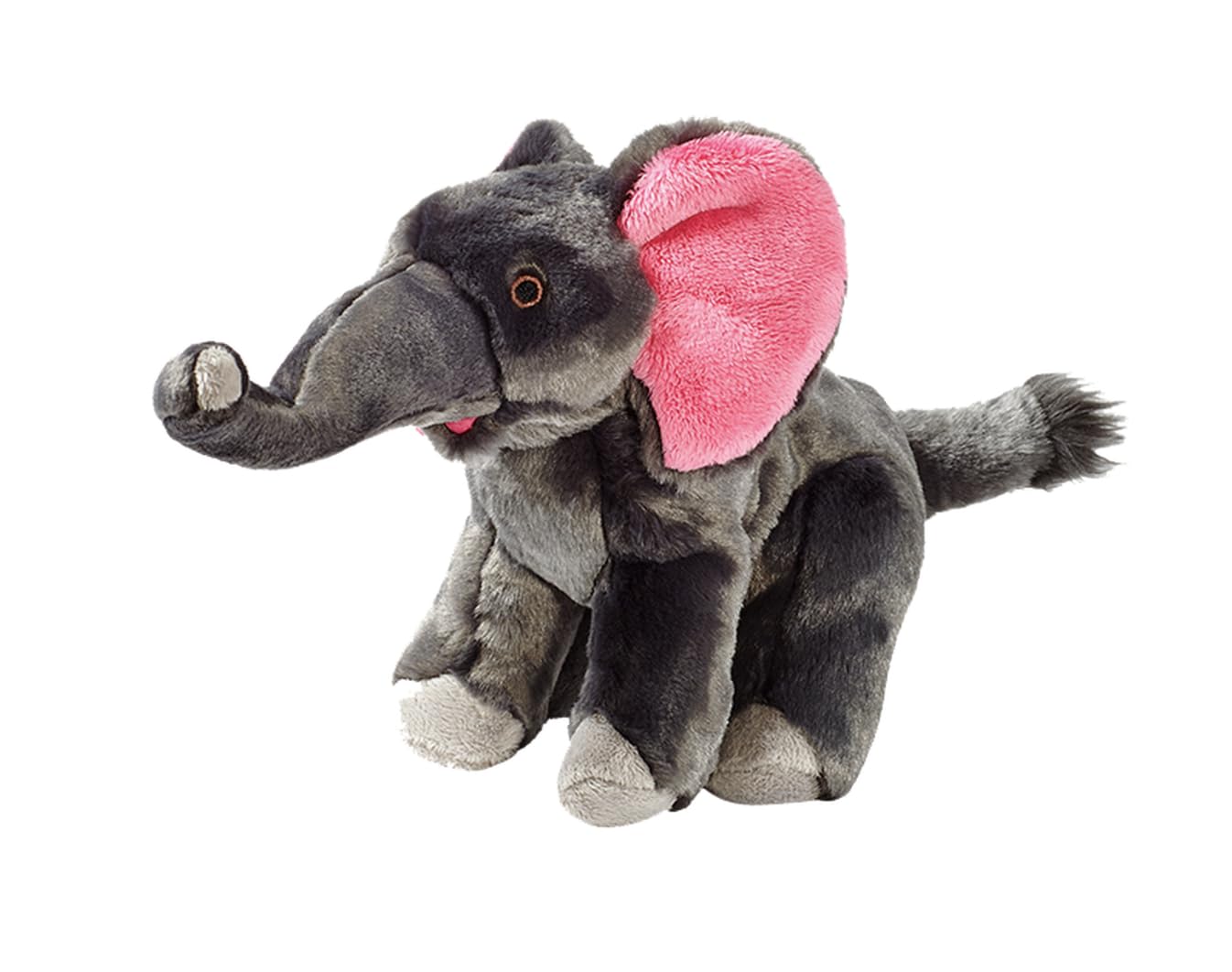 Edsel Elephant trunk close-up with ultra-soft fabric and safe embroidered eyes.