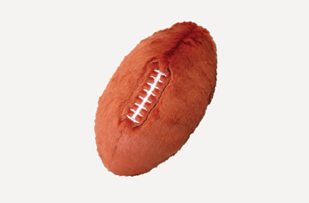 Fluff & Tuff football plush toy, 8-inch design, ideal for playful indoor and outdoor sessions.