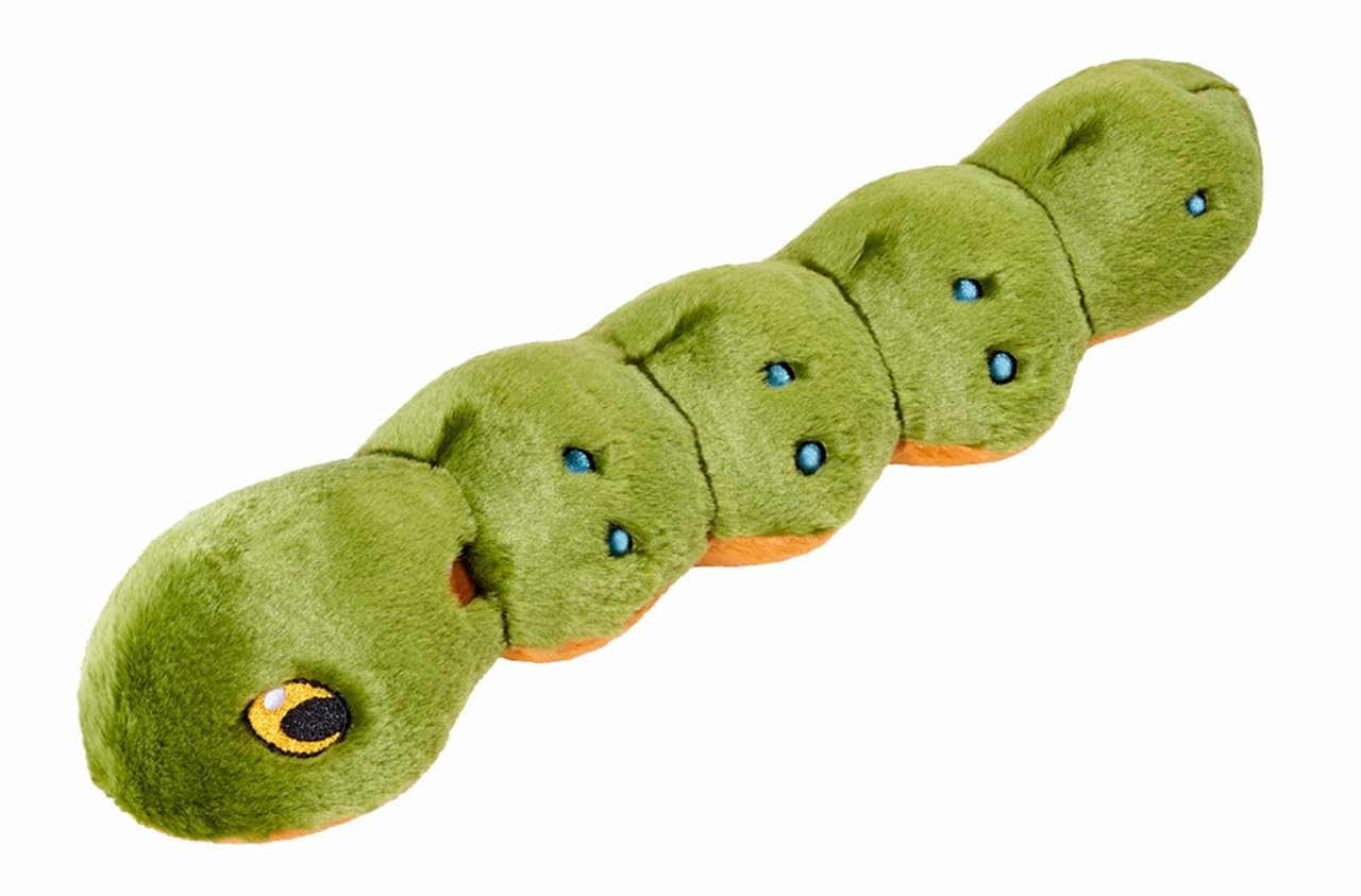 Fluff & Tuff Katie Caterpillar 18-inch plush toy for supervised play and cuddling.