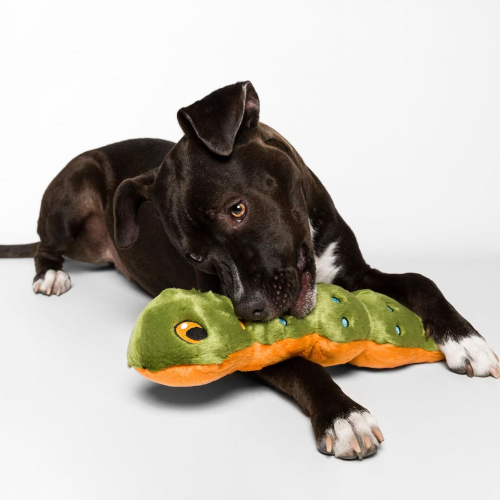 Katie Caterpillar designed with double-stitched seams to maintain shape during activity.