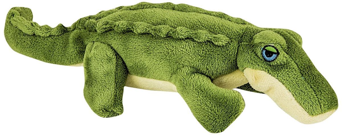 Savannah Baby Gator toy view showing 7-inch length for tugging and play