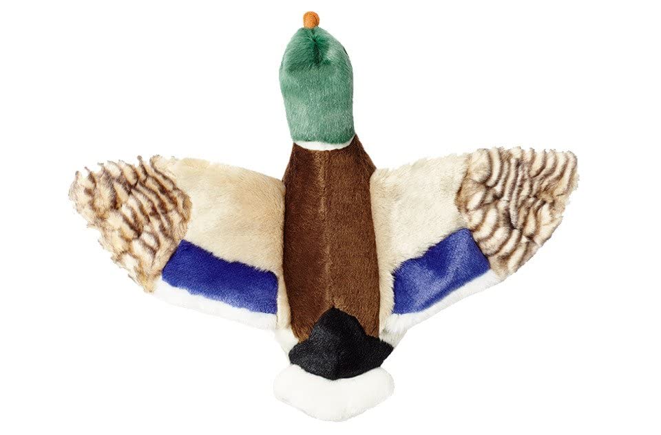 Fluff & Tuff Wally Mallard close-up shows detailed feathers and bright colors for visual appeal