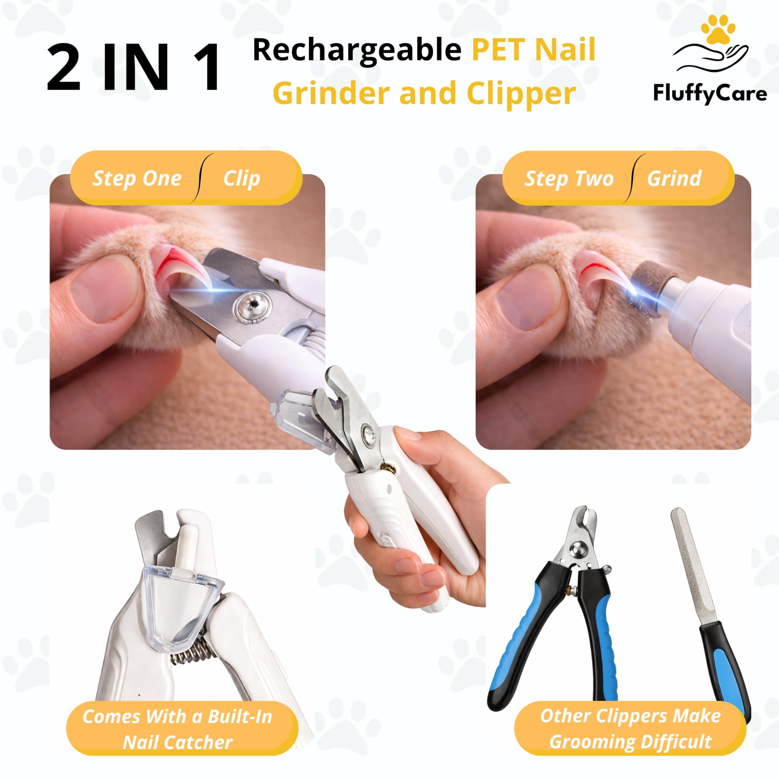 FluffyCare for dogs and cats of various sizes in a single tool.