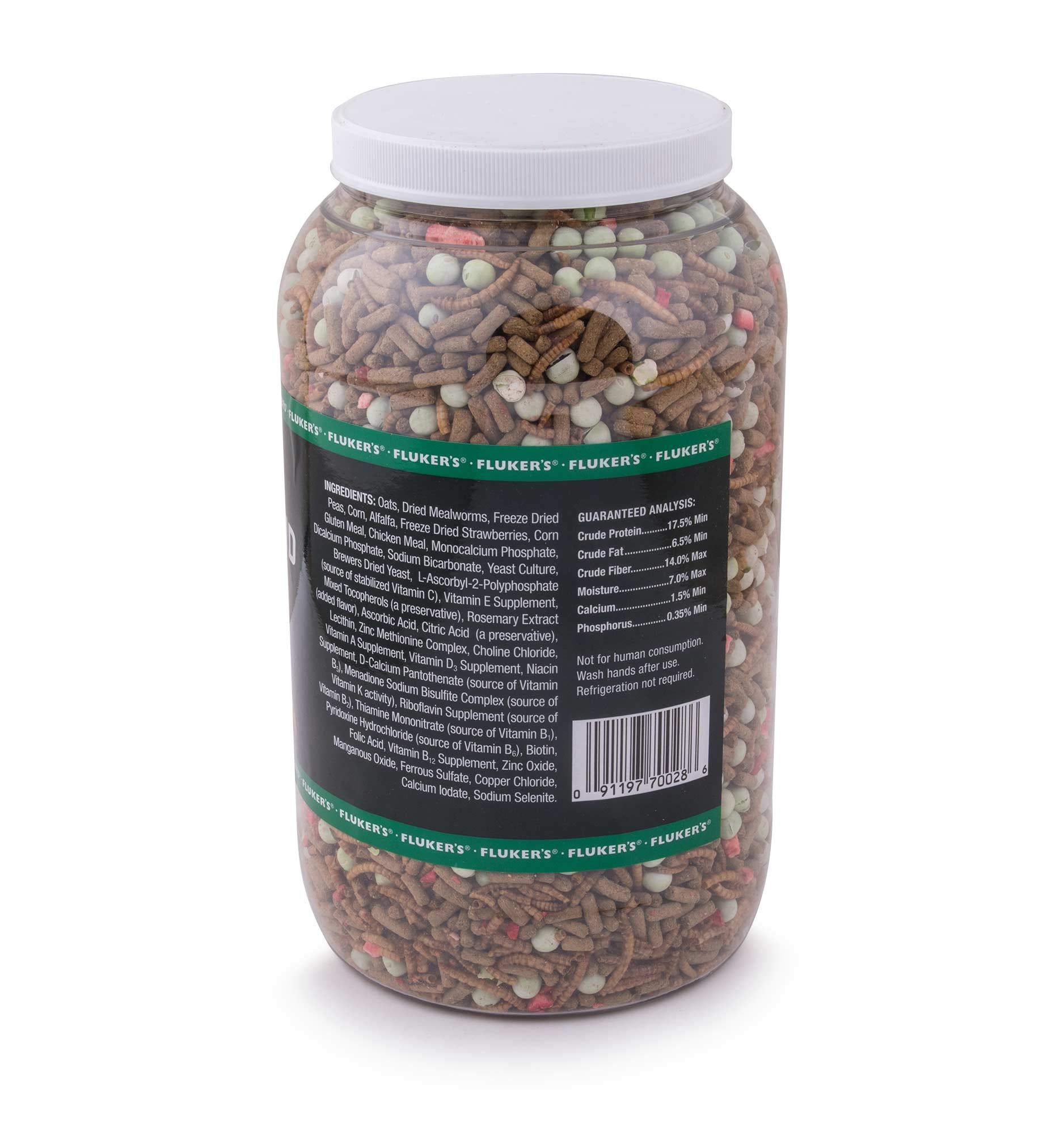 Freeze-dried strawberries add color and flavor to entice box turtles