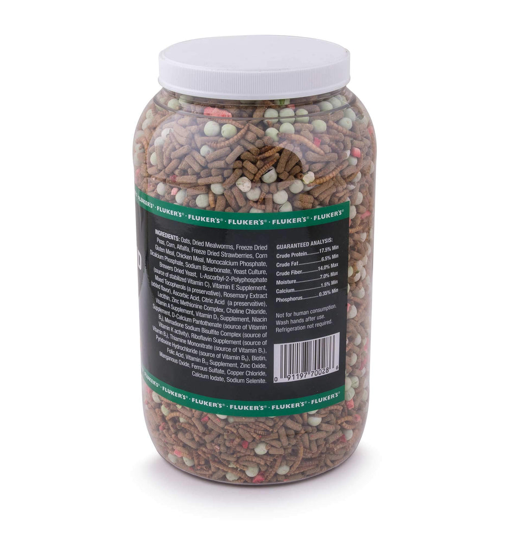 Freeze-dried strawberries add color and flavor to entice box turtles