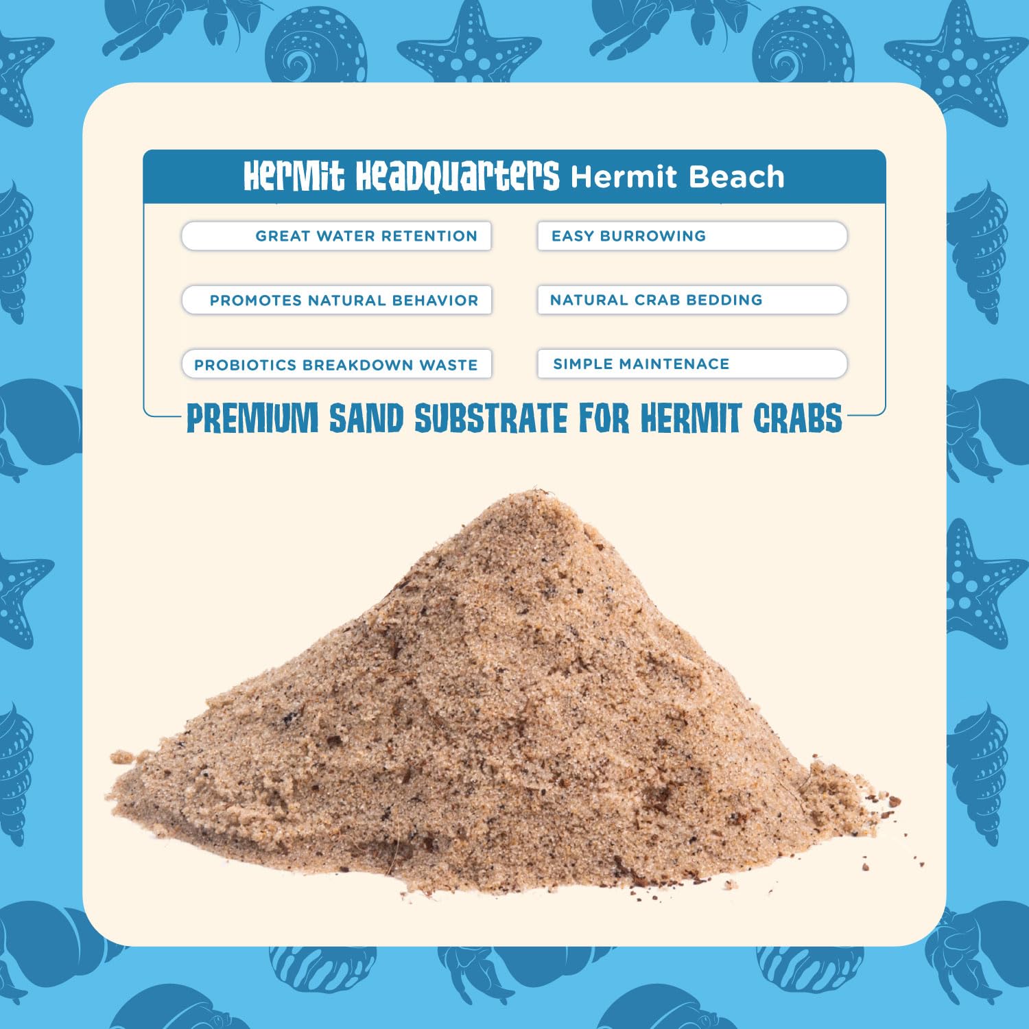 Fluker's coconut fiber enhanced sand promoting water retention in tanks