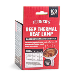 Fluker's Deep Thermal Heat Lamp with parabolic reflector concentrates heat on the basking area.