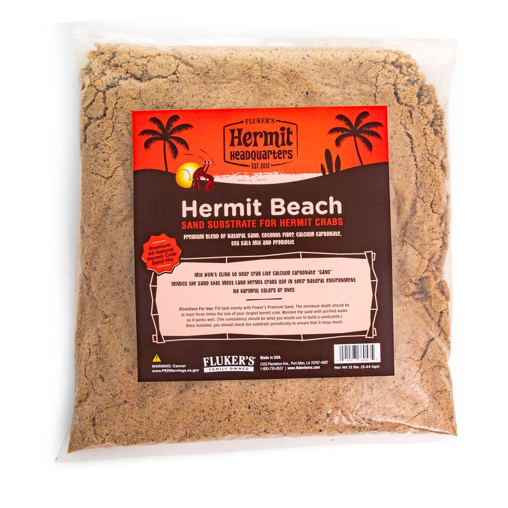 Fluker's hermit crab substrate natural sand mix for burrowing and comfort