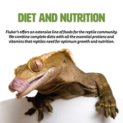 Fluker's High Calcium Cricket Diet enables nutritious gut loading for healthier feeder insects.