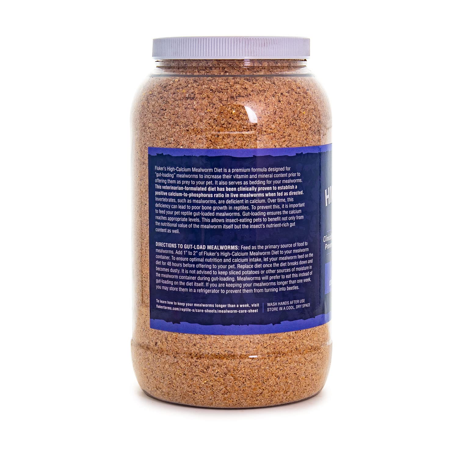 Mealworms coated with Fluker's Diet ready to be gut-loaded