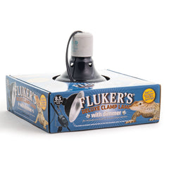 Fluker's Repta-Clamp Lamp ceramic socket close-up for safe heat.