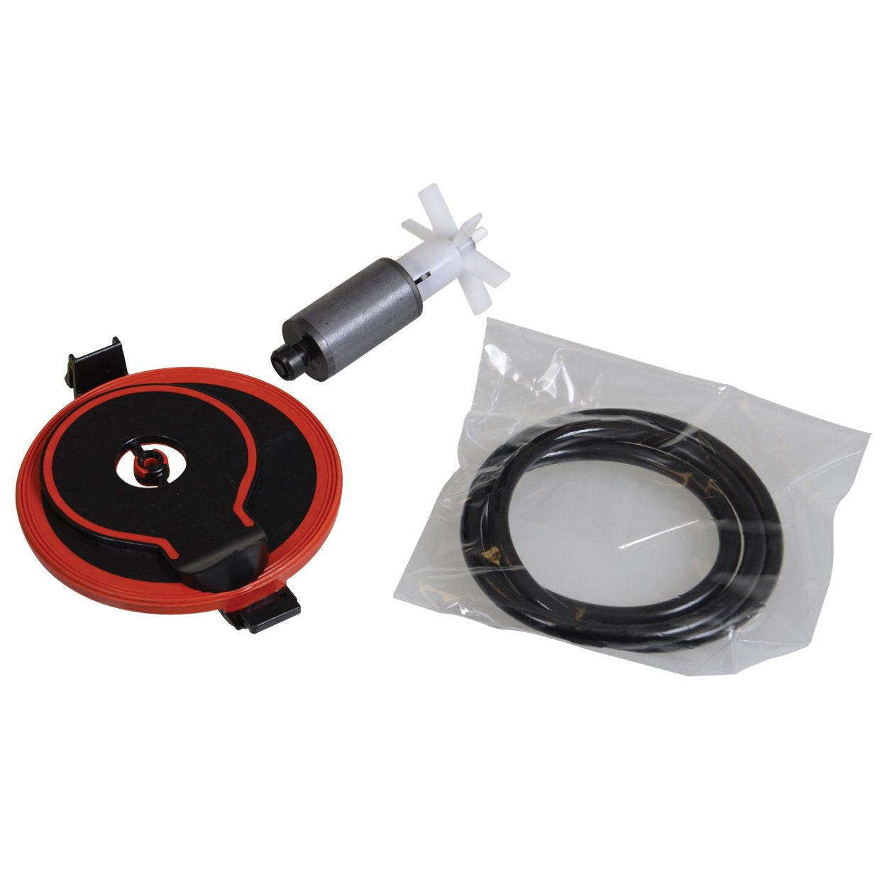 Fluval 406 motor head components close-up ready for quick maintenance tasks.