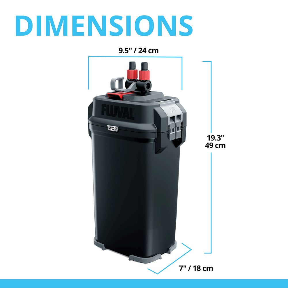 Fluval 407 installation kit in use helps setup quickly.