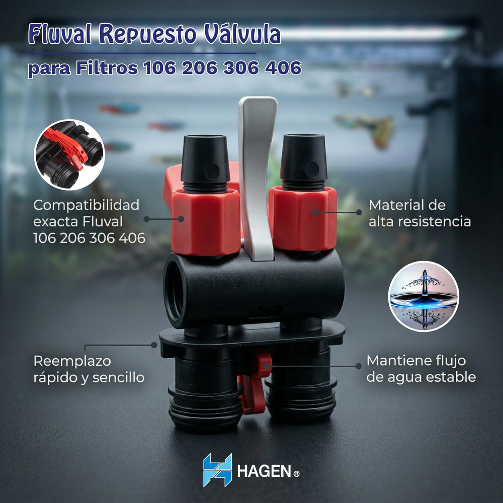 Fluval A20061 AquaStop Valve side view, replacement part supporting robust seal for external filters.