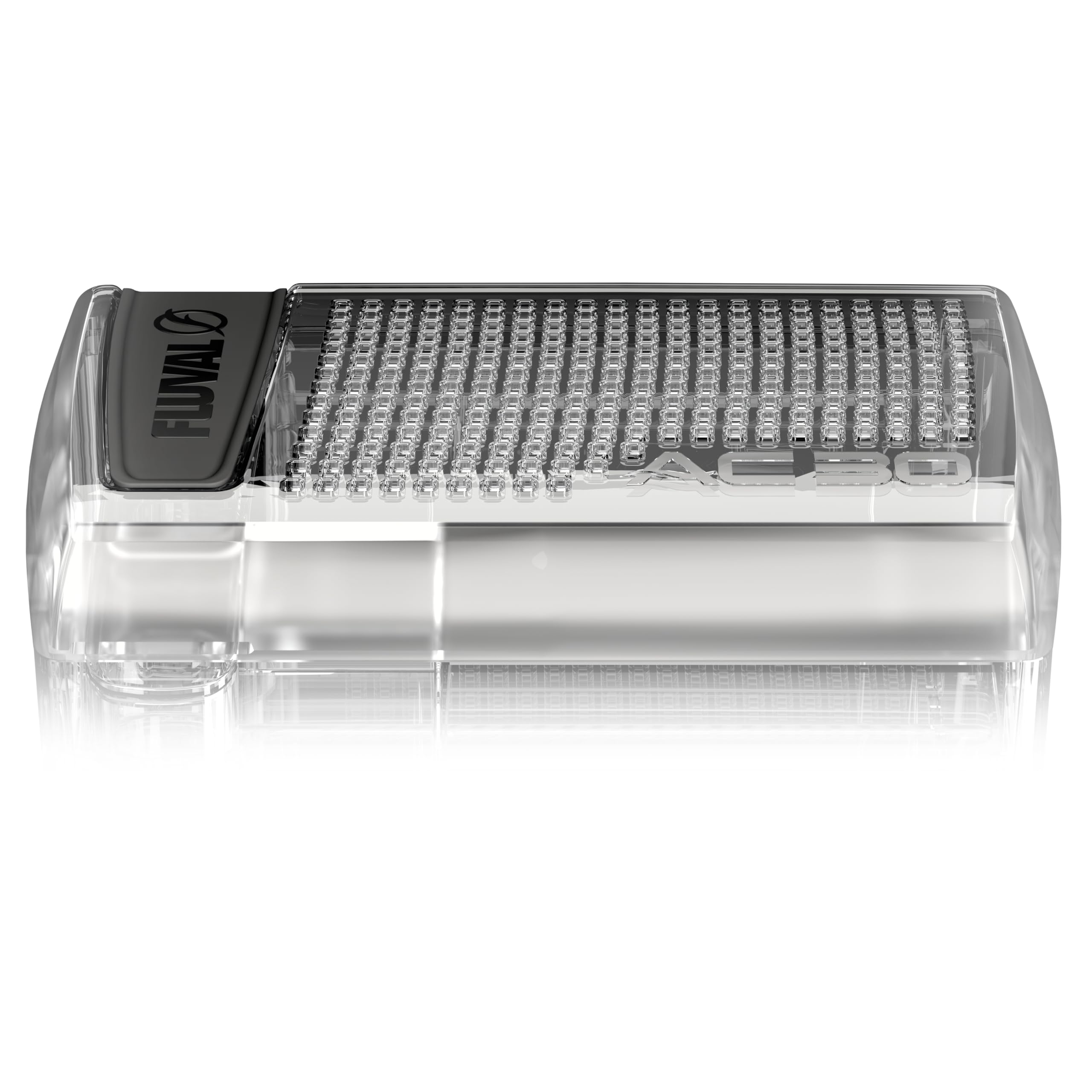 Fluval AC30 media compartment with included filtration media for quick setup.
