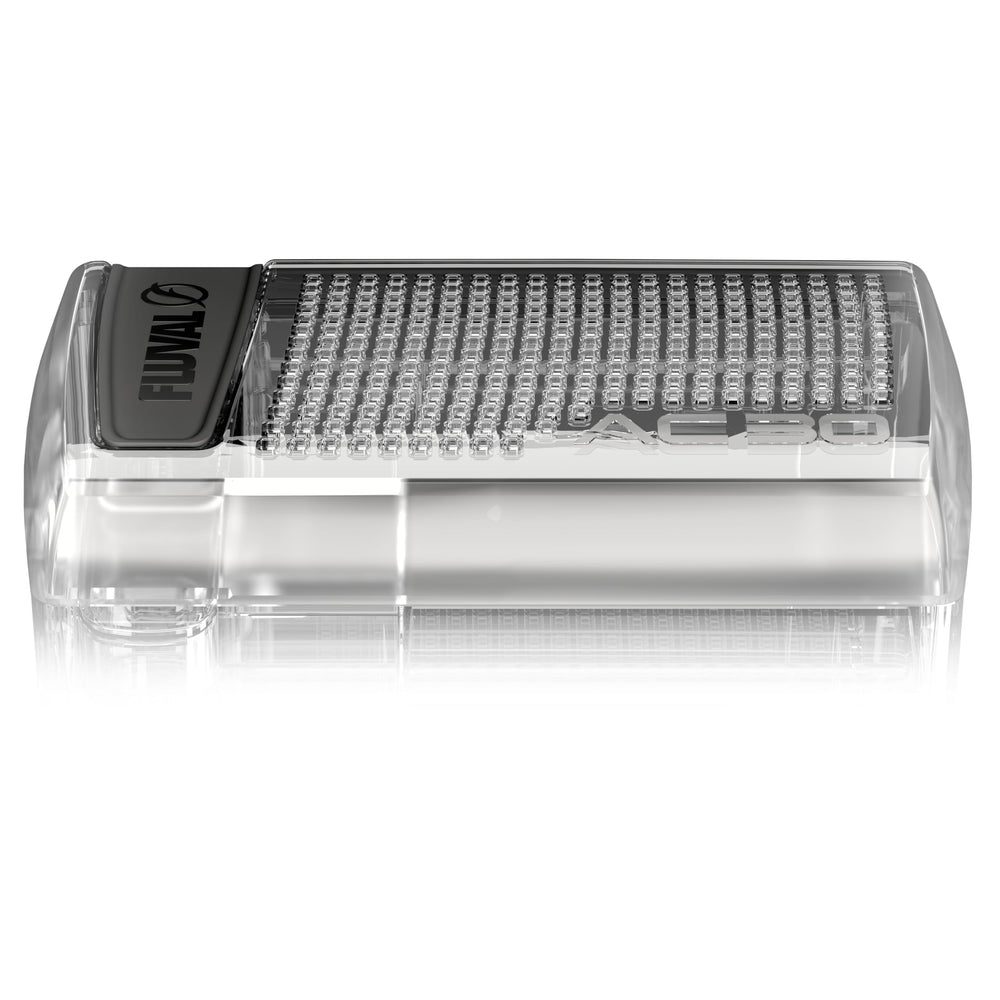 Fluval AC30 media compartment with included filtration media for quick setup.