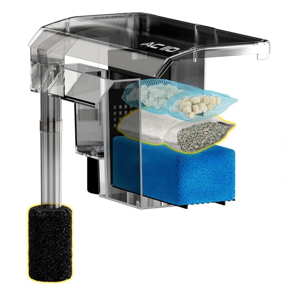Fluval remover compatible with AC70 and AC110 canister filters.