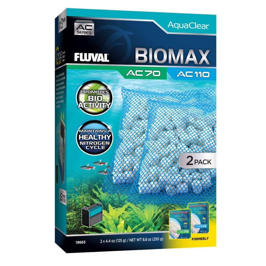Fluval BIOMAX pack for AC70/AC110 improves biological filtration.