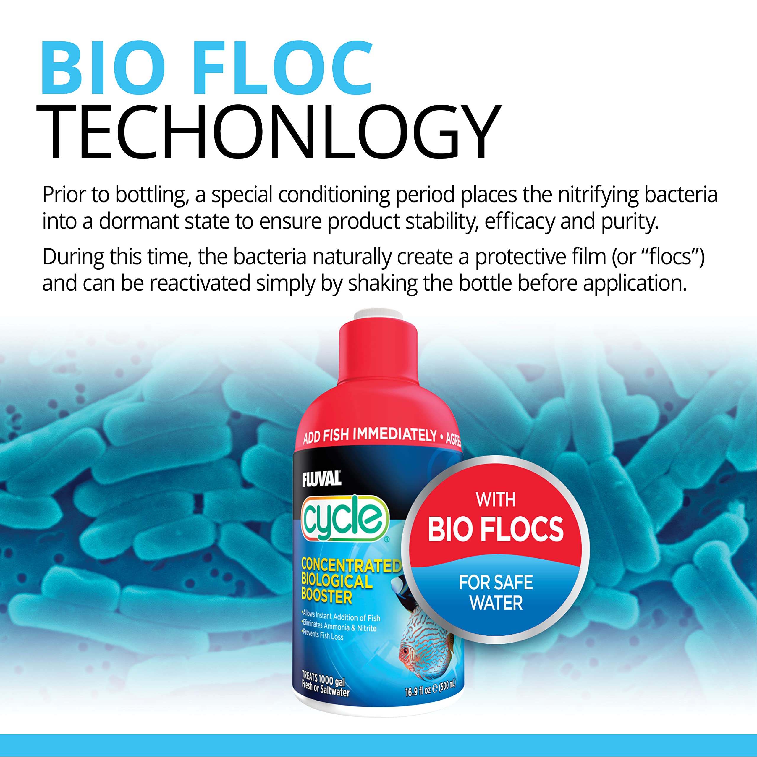 Fluval Cycle usable in freshwater and saltwater environments.
