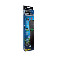 Fluval E 100W heater front view showing compact, reliable design.