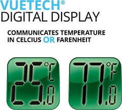 Fluval E 100W VueTech display with real-time temperature readout.