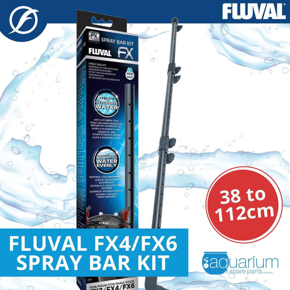 Fluval FX spray bar kit extendable length enables flexible aquarium setup.
