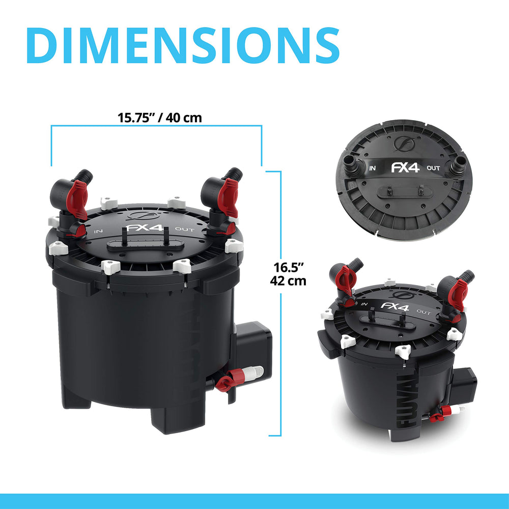 Fluval FX4 filter media types deliver versatile mechanical, chemical, biological filtration.
